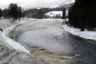 Lomunda og Tiåa har nettopp møttest og Sunna flyt vidare med is ,sårr og vatn. Foto:OleT Lomunda og Tiåa har nettopp møttest og Sunna flyt vidare med is ,sårr og vatn. Foto:OleT