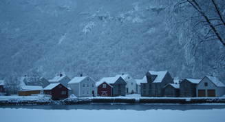 Januarsn&oslash; i L&aelig;rdal