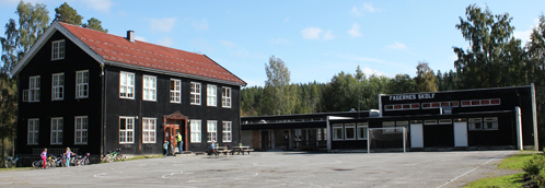 Fagernes skole fra utsiden. Fagernes skole fra utsiden.