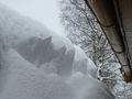 Svært mye snø før regnet kom. Det blir vått i dagene som kommer. Foto: Willy