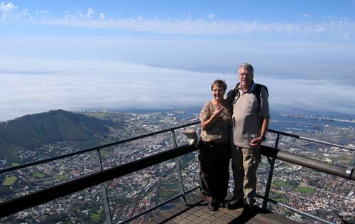 Borghild og Torleiv Haggem på Table Mountain