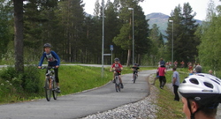 Syklister på veg mot mål