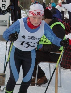 Maren Høgholt i J13, som også ble nummer 13 i sin klasse.
