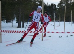 Felix Hoem og Jo Trønsdal Bævre i slalomdelen.