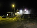 B/F Goma legg til på Kvanne så frostrøyken driv i 16-17 kuldegrader kl 07.30 første desembermorgen. Foto: Lars Gudmund Røen.