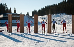 Kvartfinaleheatet til Vebjørn som står nr 2 fra venstre