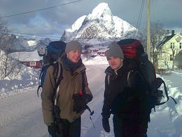 Lambier og Burlet fra Belgia, på to uke fottur i Lofoten