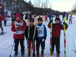 Ingrid, Sigurd, Jonas og Steinar i klasse 10 år