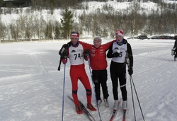 Lars Olav (nr 3 i G14) sammen med de to deltakerne i G15: Vebjørn og Jostein (Rindalsmester)