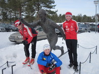 Hans Ole, Kristoffer Berset (SIL) og Erlend Jonli sammen med Oddvar Brå