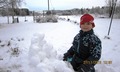 Jo Andreas tykkje de e gøtt me snø! Hilsen bestefar Jostein G. Klikk meg større - foto: Jostein Grytbakk