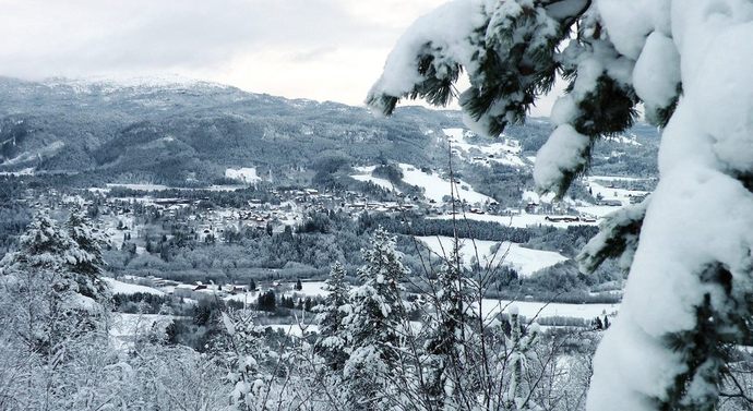 Første snø - rindal sentrum_1024x559