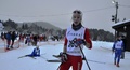 Ida Mogstad etter målpassering på Rindalsrennet. Trivselen var stor i skiløypene. Klikk meg større. Foto: Willy