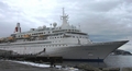 Årets første turistskip Boudicca er ankommet Trondheim havn - hilser Trond Moksnes fra trønderhovedstaden.