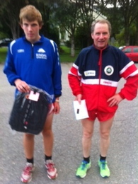 Jørgen og Ole Kristian, vår yngste og eldste deltager i Gauldalsløpet.