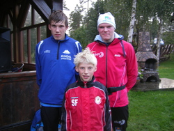 De tre første i mål i andre stargruppe: Jørgen, Jo og Sigurd.