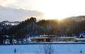 Soloppgang over Bolme barnehage og Langlia - foto: Willy