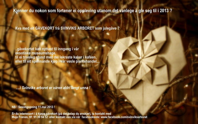 GÃ¥vekort Svinvik jul 2012