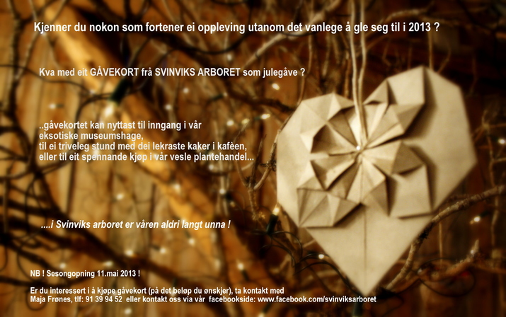 GÃ¥vekort Svinvik jul 2012
