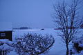 Snøfokk i blåtimen. Foto: Mari Vattøy