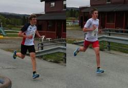 Jørgen løp inn på den meget sterke tida 9.30, tett fulgt av Aksel