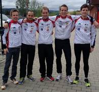 Deltagerne i Selbuløpet:Fv Terje Olsen, Pål Sæther, Thomas Holm, Helge Langen og Joachim Tranvåg