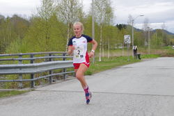 Ragnhild Mogstad, også skijente fra Surnadal, kom i mål som nr 5. Både Alise, Malin, Ragnhild løper for Rindal IL.