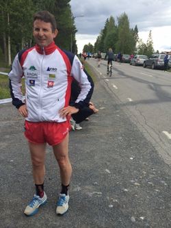 Ola Andreas Skjermo gjør seg klar for lag 3 fra Grønengen til Ås, en etappe på7,6 km