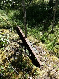Piece of the old railway from Korvua camp, Finland
