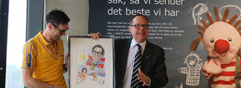 Varehussjef Jens Listrup og rådmann Jørn Strand.