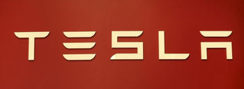 Tesla logo.