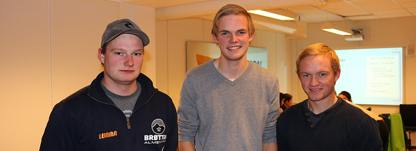 Håkon, Erik og Vebjørn deltok på etablererkurset. Håkon, Erik og Vebjørn deltok på etablererkurset.
