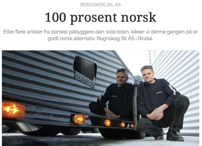 100 prosent norsk Rognskog Bil
