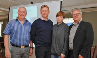 Stig Sæter, Arild Gjerdevik, Martha Nilson og Harald Bredesen