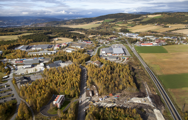 Rudshøgda fra lufta. Photographer: Paal S Vindfallet Rudshøgda fra lufta.