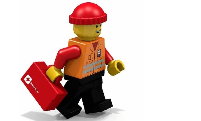 Legomann logo Røde Kors