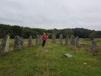 The Blomsholm Stone Ship, stone circle, Stromstad, Sweden. Strømstad, Sverige. 