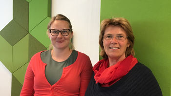 Hannah og næringsrådgiver Heidi.