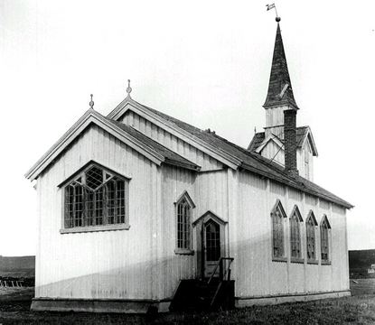 Nesseby kirke, foto: Dancke/Gjenreisningsmuseet