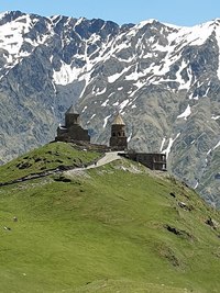 Kazbek,Kazbek mountain,Gergeti Trinity church,Tsminda Sameba. 