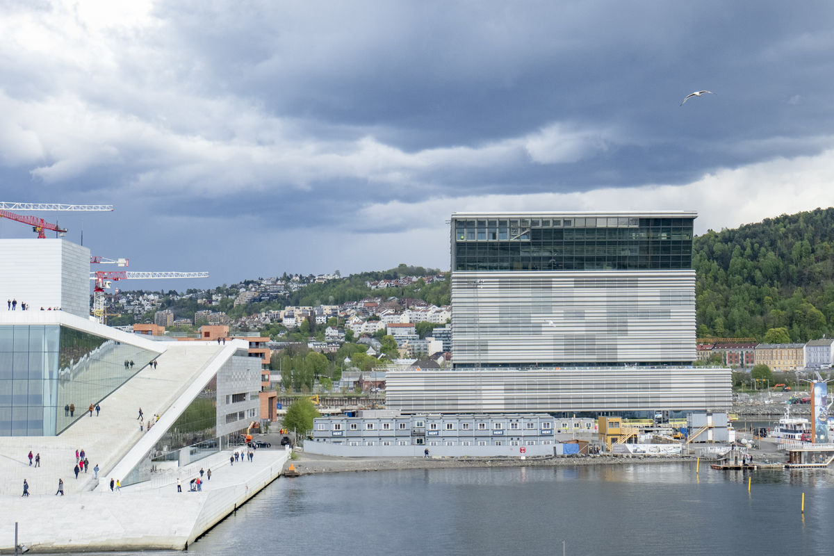 TELESLYNGER. Det nye Munchmuseet i Oslo åpner våren/sommeren neste år med teleslynger og digital skilting på plass. Foto NTB Scanpix
