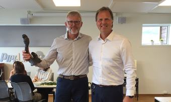 Kjell Larsen og Allan Troelsen foto Surnadal Sparebank