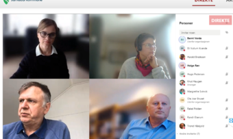 Skjermdump frå Teams-møte formannskapsmøte Surnadal 2