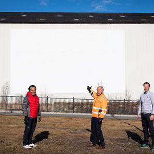 Foto av initiativtakere til drive-in kino