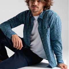 BAM Blue Molecule Print Shirt