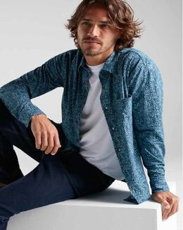 BAM Blue Molecule Print Shirt
