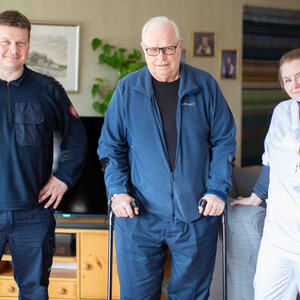 Brannmester Ole Jacob Fodnes, Bjørn Nilsen og Linn Elin Andersen