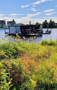 Kesän Floating Sauna, summer sauna, Oulu, Finland - my hot top sisu  experience