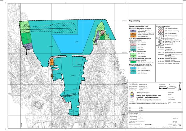 Vedtatt - Plankart - Detaljreguleringsplan for Vardø havn og ytre molo