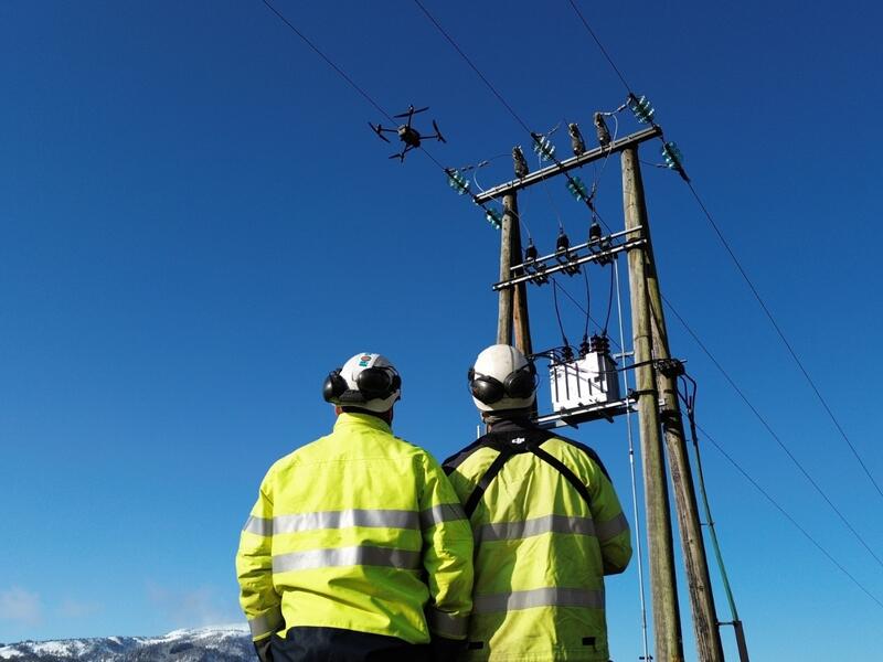 Energimontører tester drone (2)